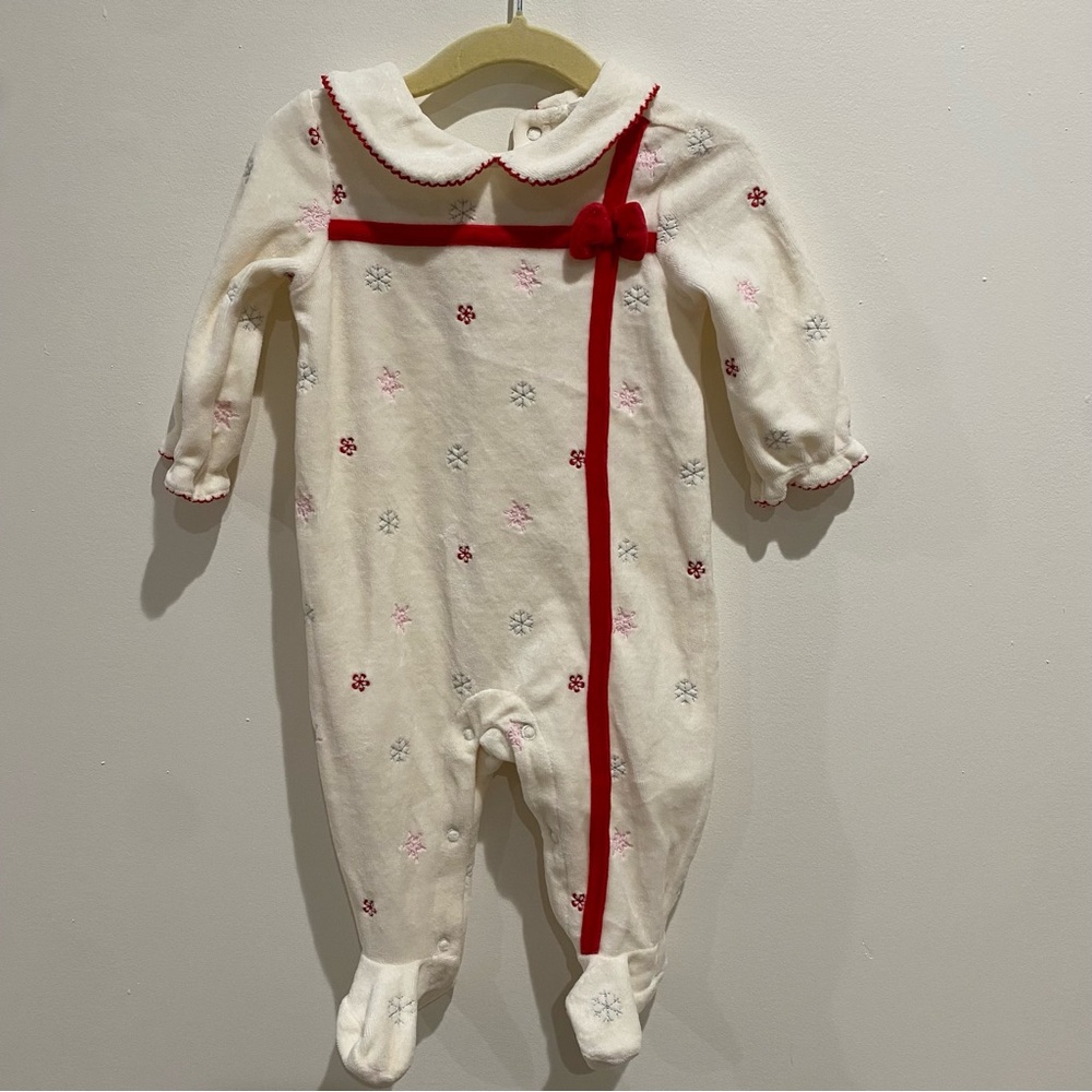 Velvet Holiday Baby Girl 6M Footie